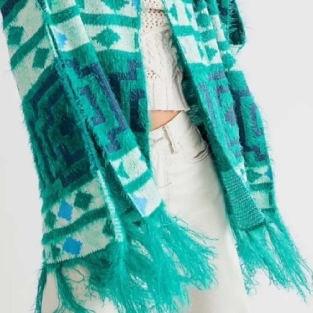 Free People Diamondback Cozy Kimono in Ivory & Cream - OS - Yellowstone vibe! 🦌